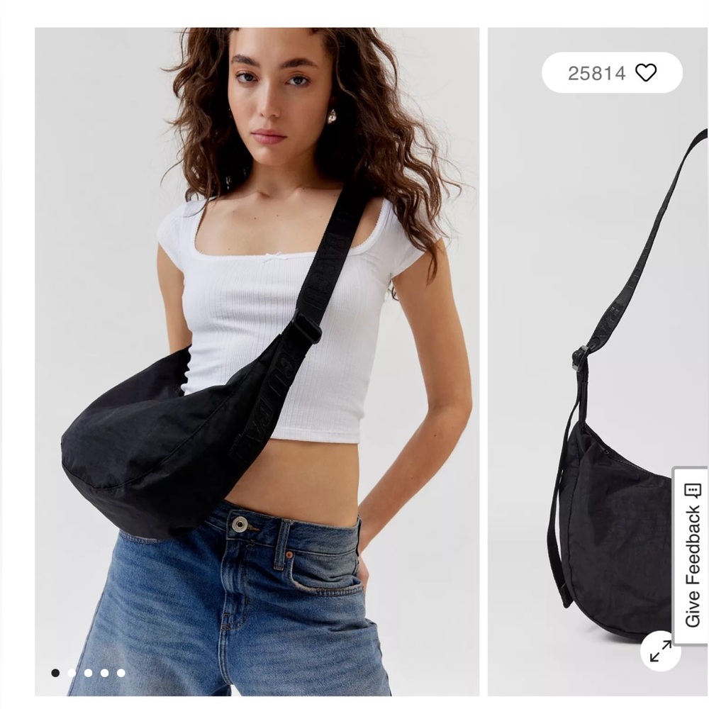 BAGGU Medium Nylon Crescent Bag